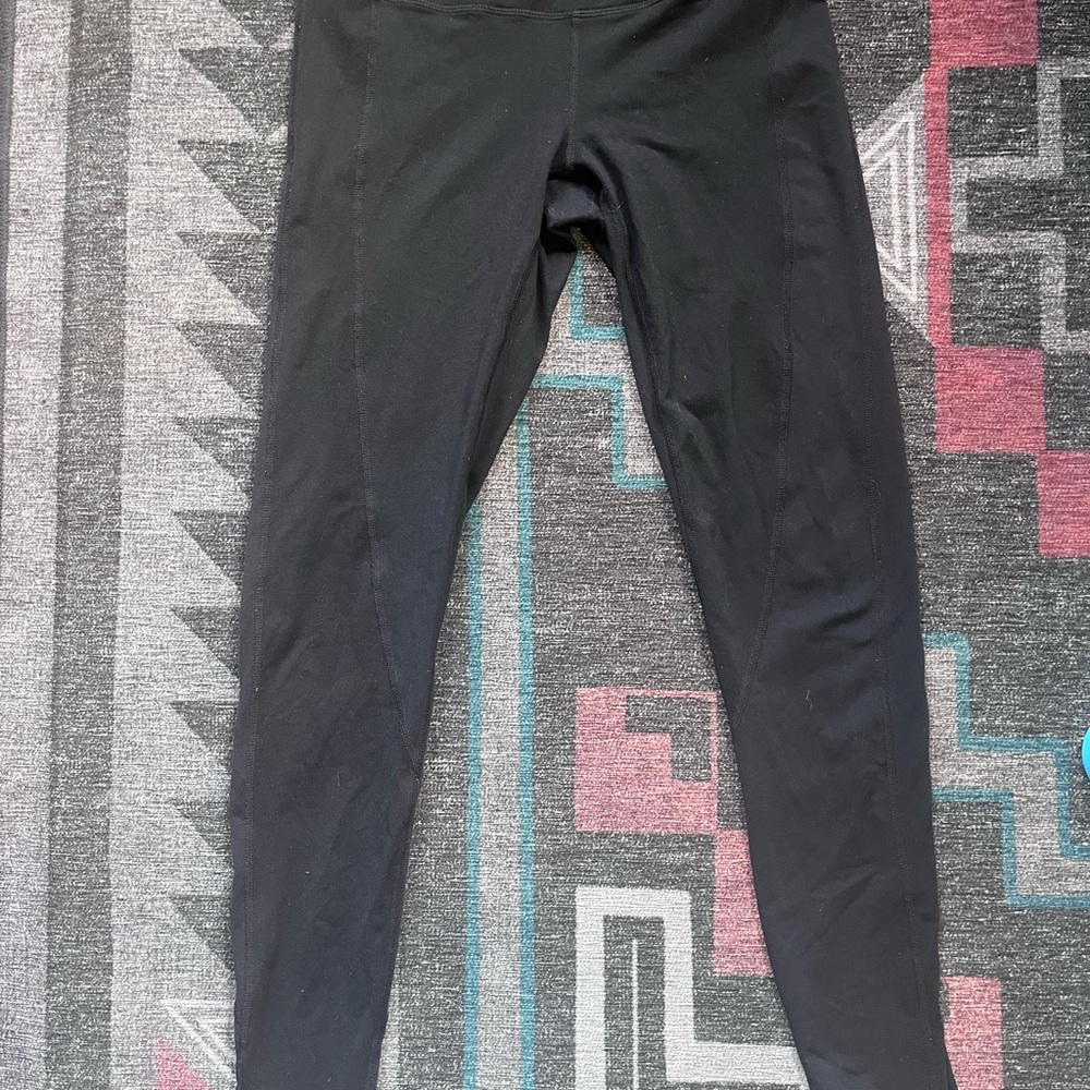 Prana Black Leggings with Mesh Inserts